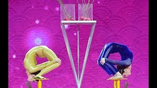 Chinese and Ukrainian contortionists perform extreme backbends | CCTV English