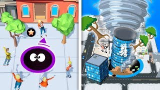 EVOLUTION OF MONSTER TORNADO IN HOLE.IO ( Game Like Agar.io )