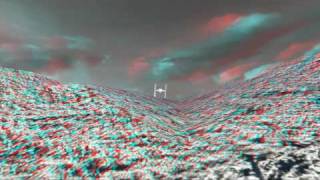 Anaglyph 3D - Landscape with 'in-screen' 3D