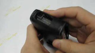 PDair Leather Case for LG KF900 Prada II - Flip Type (Black)