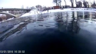Зимнее плавание.Winter swimming 13 января 2016. Гидропарк. Киев. Sergey Novikov GoPro
