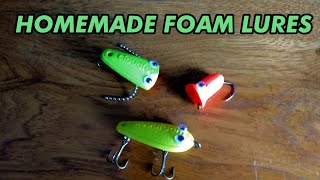 Homemade Topwater Fishing Lures - Adidas Cloudfoam Spook & Fly Fishing Bass Poppers