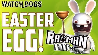 Watch Dogs Easter Eggs - "Rayman Raving Rabbids" Easter Egg! (WatchDogs Secrets)