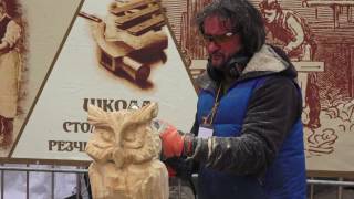Резьба по дереву - Кирилл Баир. Садово-парковая скульптура. Инструмент. Приемы работы.