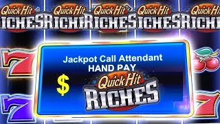 INSANE JACKPOTS AT THAT BET!? ★ HIGH LIMIT QUICK HIT SLOT MACHINE ➜ TONS OF HANDPAYS