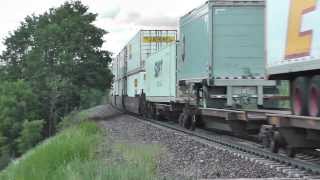BNSF Z-Train passing through Glacier Park, MT.