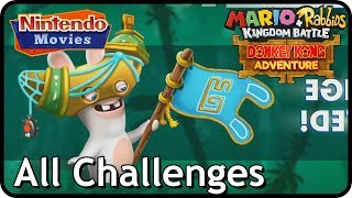 Mario + Rabbids Kingdom Battle - Donkey Kong Adventure - All Challenges (100% Walkthrough)