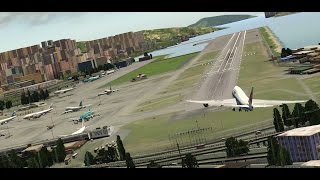 Опаснейший аэропорт Кай Так. Нетривиальный заход на Boeing 747-8i для X-Plane.