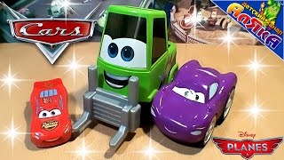 Игрушки из мультика Тачки 2 и Самолеты - Гвидо и Маквин - Cars 2 toys Guido and lightning mcqueen