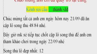 soi cầu lô đề, cặp song thủ lô đẹp nhất 22/09 tiêu diệt chủ lô