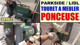 ponceuse stationnaire a bande parkside lidl touret à meuler psbs 240 b2 test avis prix notice