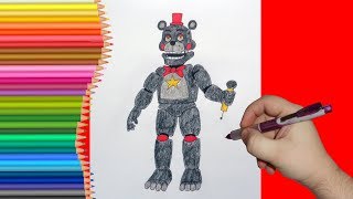 How to draw Lefty, FNaF, Как нарисовать Лефти, ФНаФ