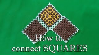 Как соединить Квадраты  - МК -  Квадрат для пледа | DIY How to connect SQUARES