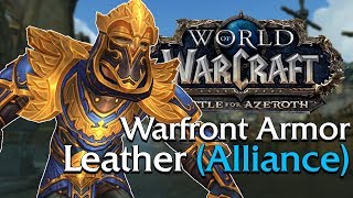 Warfront Armor: Leather Tier 1-3 (Alliance) In Game Preview | World of Warcraft
