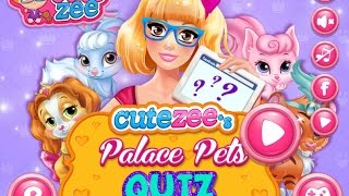NEW мультики для девочек про принцесс—Тест любимый питомец—Игры для детей/ Cutezee's Palace Pets