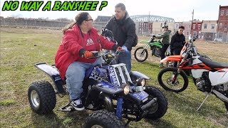 KID LEARNS HOW TO RIDE A BANSHEE 350 ? | BRAAP VLOGS