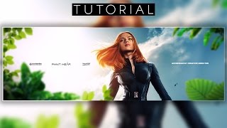 SEXY Black Widow Twitter Header Tutorial | Photoshop CC