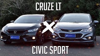 Comparativo: Cruze LT x Civic Sport