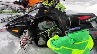 Архыз горная катка осмотр ремня вариатора Optibelt 11137 на снегоходе Polaris RMK 800