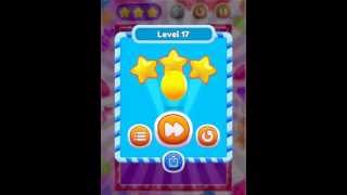 PAC-MAN Bounce - Puzzle Adventure Level 17 Walkthrough Solution for 3 stars