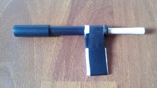 Как сделать мини пистолет стреляющий How to make a mini gun. how to make a simple gun