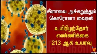 சீனாவை அச்சுறுத்தும் கொரோனா வைரஸ் | உயிரிழந்தோர் எண்ணிக்கை 213 ஆக உயர்வு