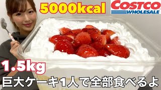 【コストコ大食い】夢だったストロベリートライフルを独り占め！【カロリーおばけ】