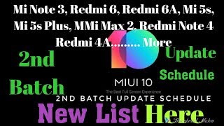 MIUI 10 GLOBAL STABLE UPDATE SECOND BATCH

LIST ,Redmi Note 4, Mi Note 3..More