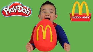 McDonalds Play-Doh Surprise Egg Happy Meal Toys Angry birds Pokemon Snoopy Ninja Turtles Minions