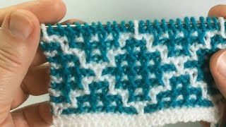 Ромбы, мозаичный узор / Вязание спицами / Easy japanese knit pattern