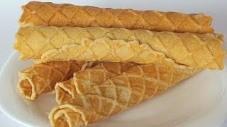 Классические Вафельные Хрустящие Трубочки с Корицей кулинарный видео рецепт