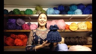 Como tejer un gorro con estambre XXL de lana merino