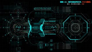 HUD UI Infographics Pack 800+ | After Effects Template | Video Displays