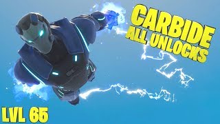 CARBIDE LEVEL 65 FULL ARMOR SHOWCASE - Fortnite Season 4 Battle Pass Skin Unlocked - Fortnite Wins