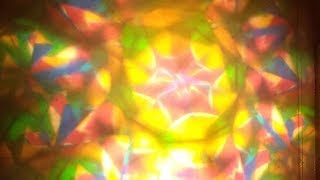 Inside an old disco kaleidoscope projector.