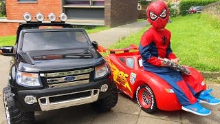 Адам Катается на Машине Молния Маквин Adam Ride Cars Lightning McQueen