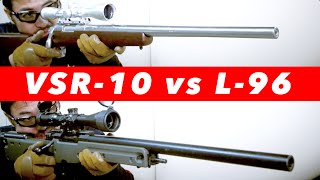 東京マルイ VSR-10 vs L96 AWS  比較 してみた。 スナイパーライフル  対決!#123