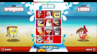 Nickelodeon Super Brawl Matches / Battles / Fights Of  SpongeBob SquarePants VS Nick Characters