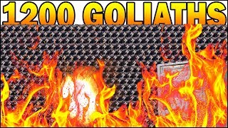 BLOWING UP 1200 GOLIATH - 120,000 Kg Explosive - Men of War Assault Squad 2 - Editor Scenario #102