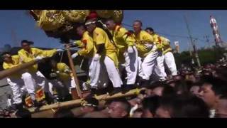 2011/10/18 新居浜太鼓祭り　大江VS中須賀　鉢合わせ[ノーカット]