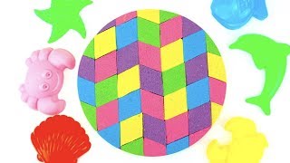Кинетический песок для детей лепим торт из песка