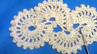 Ленточное кружево крючком + разбор схемы вязания