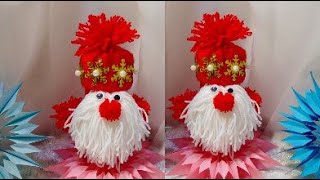 ДЕД МОРОЗ из ниток и втулки / НОВОГОДНЕЕ РУКОДЕЛИЕ ИДЕИ УКРАШЕНИЯ ДЕКОР