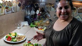 ensalada de verduras crudas con pechuga de pollo | recetas saludables | Las Delicias de Lupita