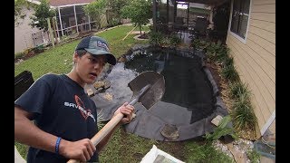 I'm BUILDING a MASSIVE POND in my BackYard! Part 1 & 2