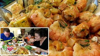 กุ้งถังทะเลถาด แซ่ปมือเปิบ | Ann Hancock