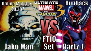 Jako Man VS Dartz-l- FT10 Set Runback (UMVC3 Online Matches Ep.257