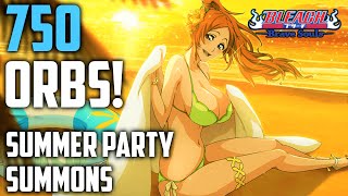 [Bleach Brave Souls] Swimsuit Summer Party Summons! 750 Orbs for Orihime, Yoruichi, and Kukaku!