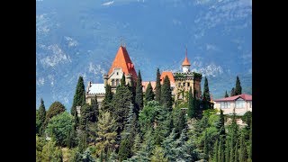 Дворец княгини Гагариной. Мыс Плака. Утёс Крым. Парк санатория Утес 2017