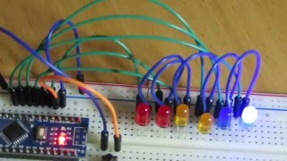 Arduino - как сделать бегущий огонёк! (НА FlProg)